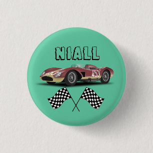 Sporty Race Car Button