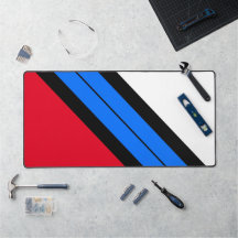 Sporty Red White Bright Blue Black Racing Streifen
