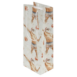 Sporty Santa - volleyball Geschenktüte Für Weinflaschen