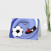 Sporty Soccer Coach Geburtstagskarte