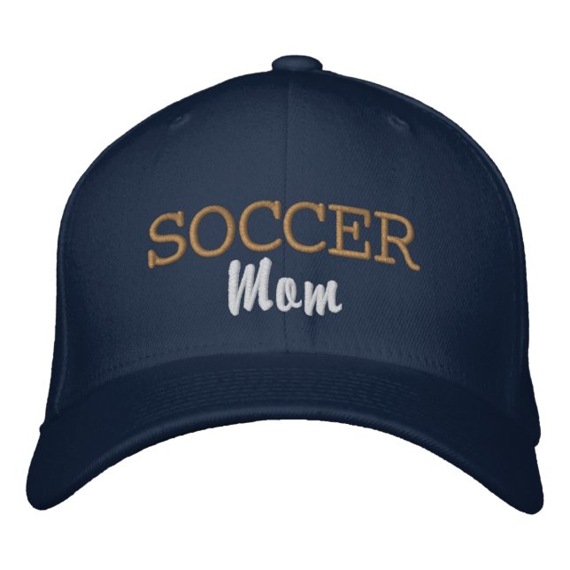 Sporty Soccer Mama bestickte Baseball Cap Baseballkappe (Vorderseite)