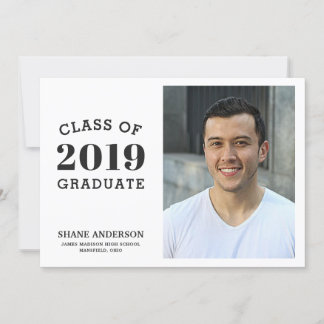 Sporty Varsity Lettering Grad Foto Ankündigung