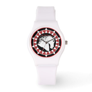 Sporty White Stallion Watch Armbanduhr