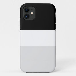 Sporty Wide Bold Schwarz-weiß Light Gray Streifen Case-Mate iPhone Hülle