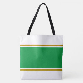 Sporty Wide Kelly Green Brown Racing Stripes