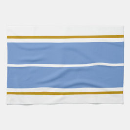 Sporty Wide Soft Blue Streifen Weißer Hintergrund Geschirrtuch