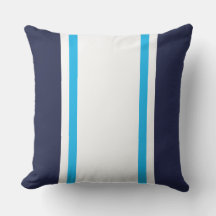 Sporty Wide White Sky Blue Racing Strips auf der M