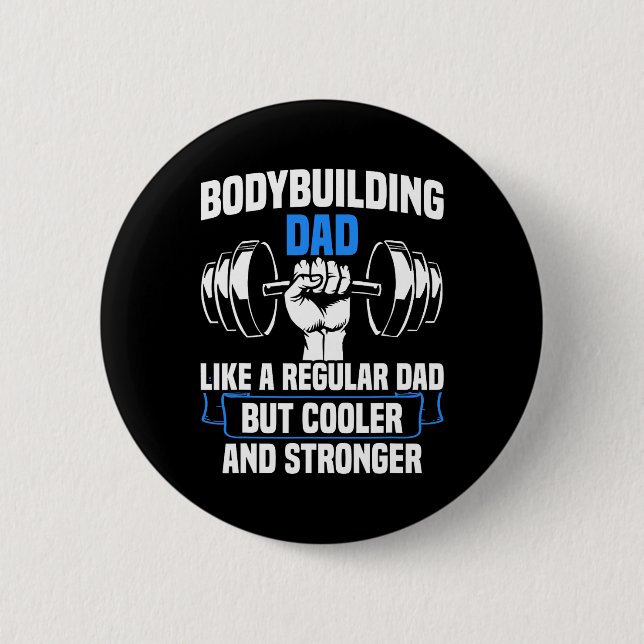 Sportym Festivals Sonnige Bodybuilding Vater Button (Vorderseite)