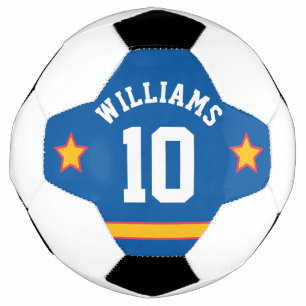 Sportzeitzahlen Stripes Blue Gold Red Team Fußball