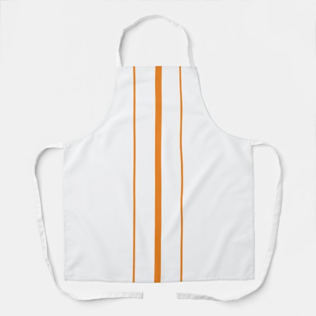 Sportzentrale Racing Streifen auf Weiß Schürze (Vorderseite)