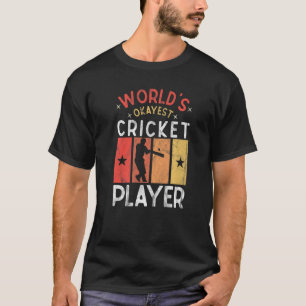 Sportzentrum des weltbesten Cricket Player Sprichw T-Shirt