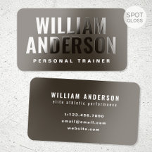 Spot Gloss Personal Trainer Minimalist Tiefbraun
