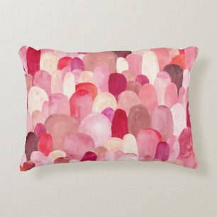 Spot Medley: Pink-Red Textile Dream. Dekokissen