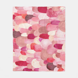 Spot Medley: Pink-Red Textile Dream. Fleecedecke