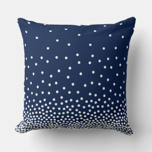 Spot Shaded 240816 - White and Midnight Blue Kissen