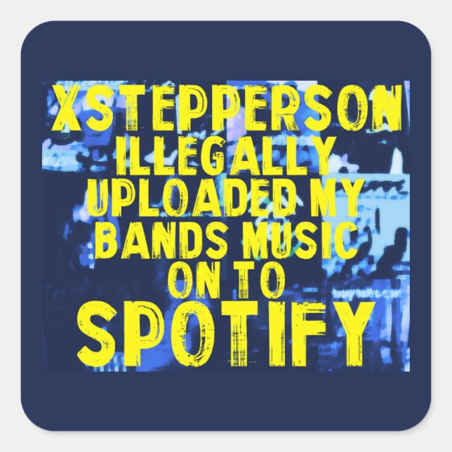 Spotify-Uploader-Aufkleber Quadratischer Aufkleber (Vorderseite)