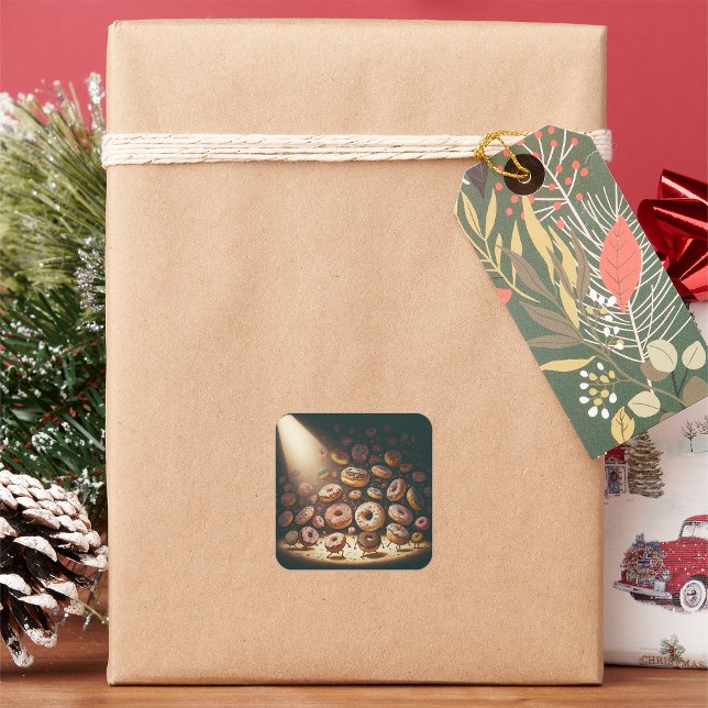 Spotlight Doughuts Quadratischer Aufkleber (Von Creator hochgeladen)