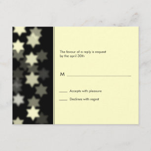 Spotlight Star von David Bar/Bat Mitzvah Reply Car RSVP Karte