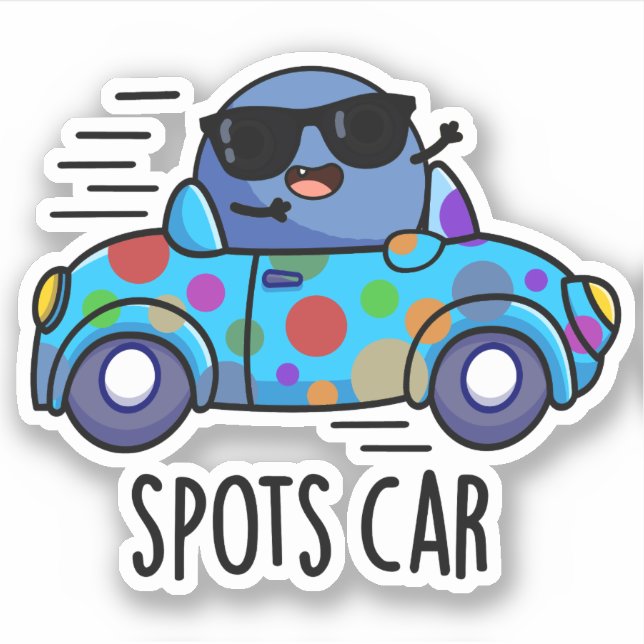 Spots Auto Funny Sports Car Pub Aufkleber (Vorderseite)