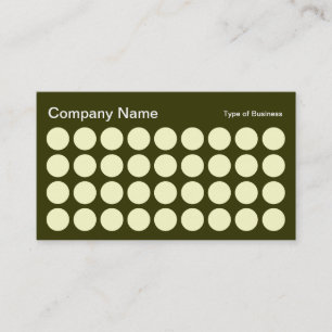Spots - Creme mit dunklem Olive Visitenkarte