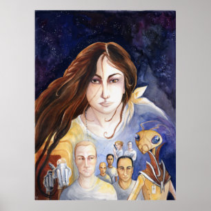 Spots das Weltraummaritim-Poster Poster