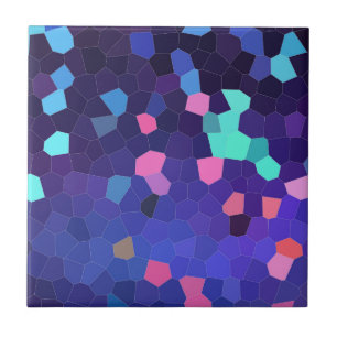 Spots in Blau und Türkis - Mosaik Fliese