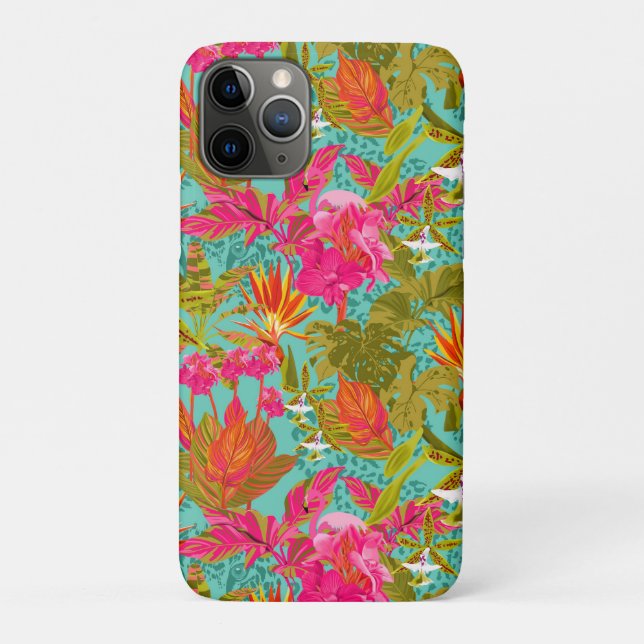 Spotted Hothouse Tropical Floral iphone case (Rückseite)