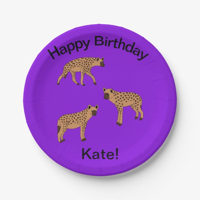 Spotted Hyenas Pappteller (Vorderseite)