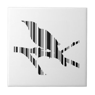 SPOTTENVOGEL-BAR-CODE Vogel-Barcode-Musterdesign Fliese