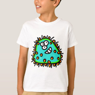 Spotty Cartoon-Mikrobe T-Shirt