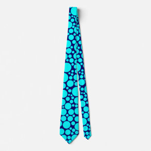 Spotty - Cyan on Dark Blue (000066) Krawatte