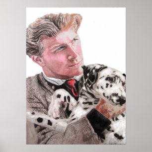 Spotty Dalmatiner Dog and Man dogs niedlich Poster