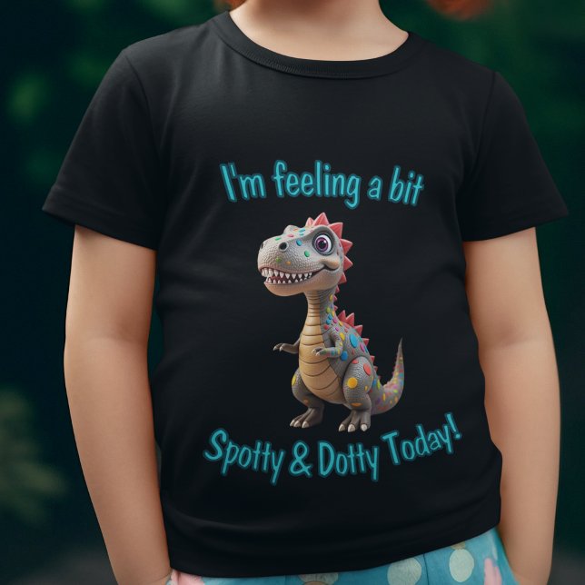 Spotty Dino Dot Day Fun Kids T-Shirt (Von Creator hochgeladen)