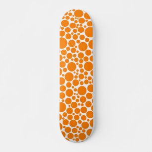 Spotty - Orange auf Weiß Skateboard