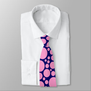 Spotty - Pink on Dark Blue (000066) Krawatte