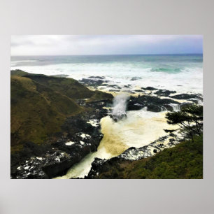 Spouting Horn, Cape Perpetua, Oregon Coast Poster
