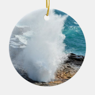 Spouting Horn in Kauai, Hawaii Keramik Ornament