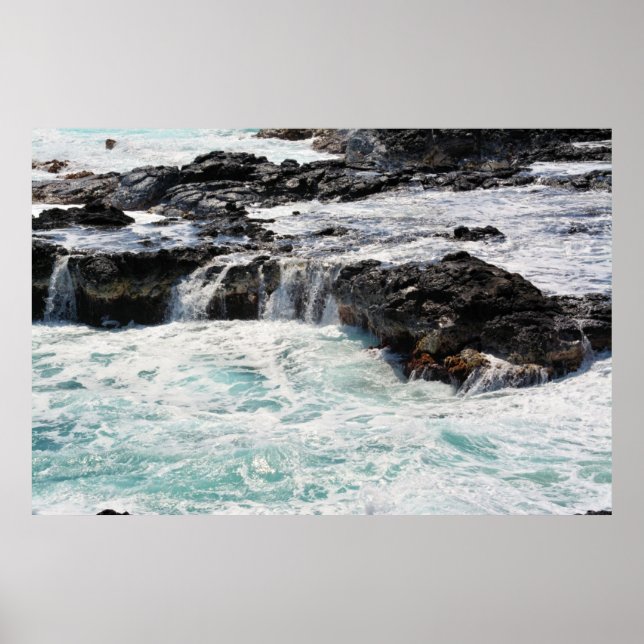 Spouting Horn in Kauai, Hawaii Poster (Vorne)