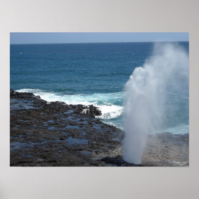 Spouting Horn in Kauai, Hawaii Poster (Vorne)