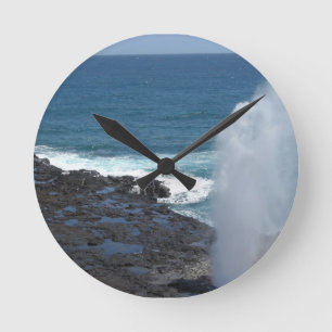 Spouting Horn Kauai, Hawaii Runde Wanduhr