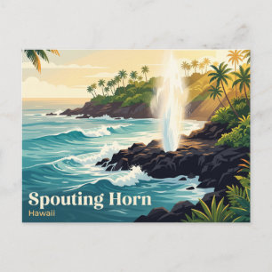 Spouting Horn, Poipu, Hawaii, USA Postkarte