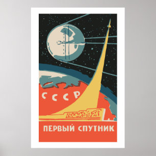 Spoutnik UdSSR Poster