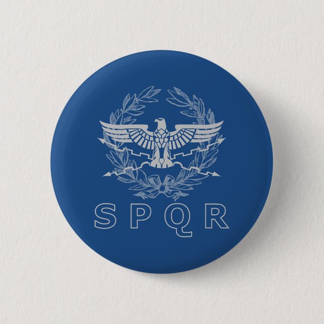 SPQR Button mit dem Emblem des Römischen Reiches (Vorderseite)