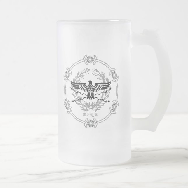 SPQR der römisches Reich-Emblem-mattierte Mattglas Bierglas (Rechts)