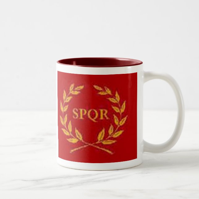 SPQR, der Senat und Leute von Rom Zweifarbige Tasse (Rechts)