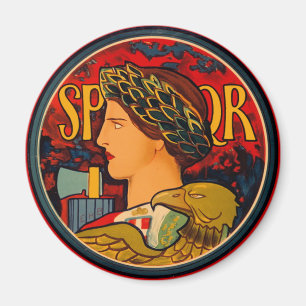 SPQR Italienisches Emblem Magnet