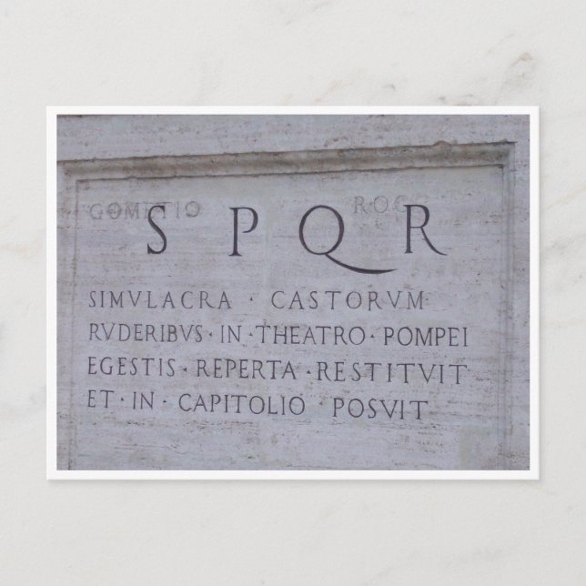 SPQR POSTKARTE (Vorderseite)