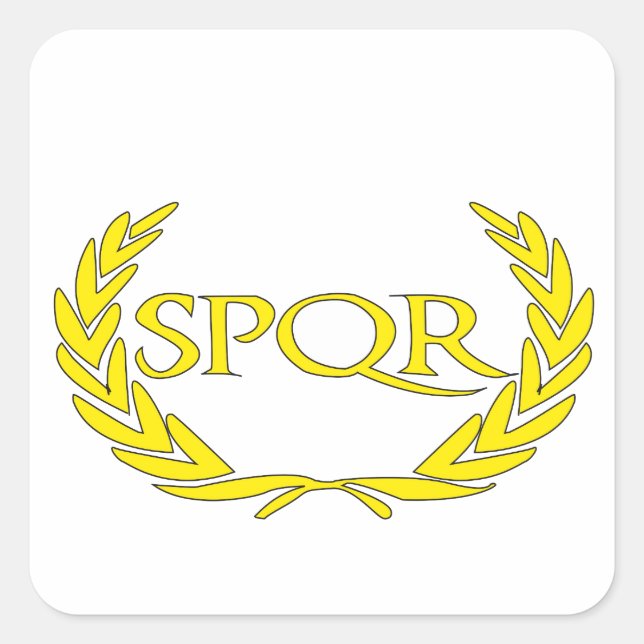 SPQR QUADRATISCHER AUFKLEBER (Vorderseite)