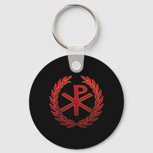 SPQR Römisches Reich Rotes Chi-Rho-Symbol Schlüsselanhänger