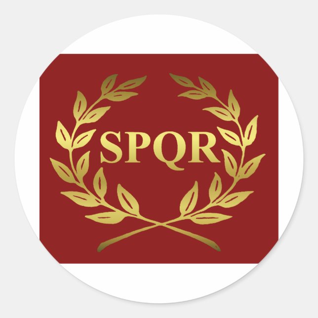 SPQR RUNDER AUFKLEBER (Vorderseite)